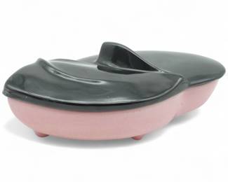 MCM Marcia of California Ceramic Lidded Divided Plate