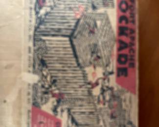 Vintage toy fort apache western town