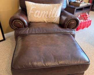 Leather Chair and ottoman