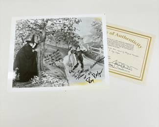 Margaret Hamilton & Ray Bolger Signed Wizard Of Oz Photograph With Todd Mueller Autographs COA