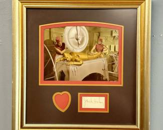 Color Photograph Of Jack Haley As The Tin Man And Accompanying Autograph Card With UACC COA
