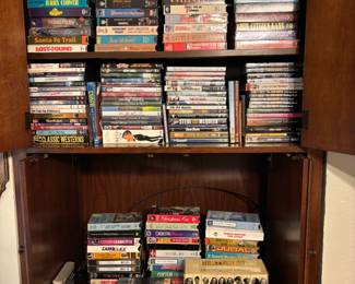 DVD and VHS tapes. Some still in original packaging.