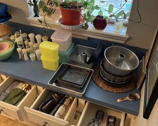 More Tupperware and bakeware.