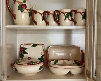 Franciscan Apple Coffee and service dishware.