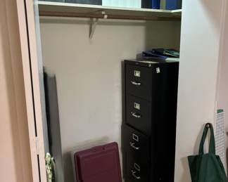 Filing cabinets and magazine holders.
