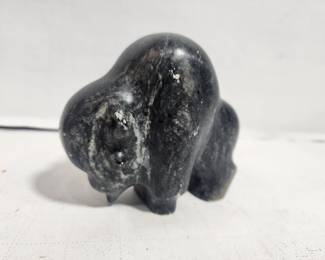 stone carved buffalo