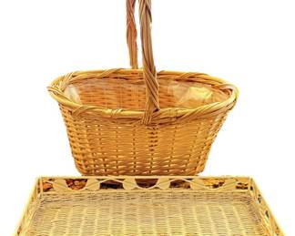 Wicker Woven Basket Tray