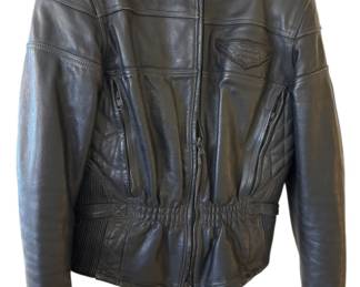 Black Leather Harley Davidson Jacket S