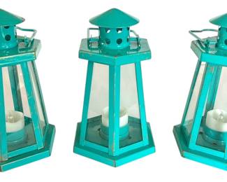 Three Turquoise Lanterns