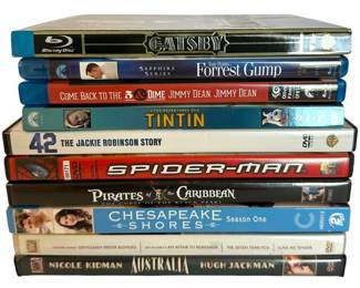 Assorted DVDs and Blurays