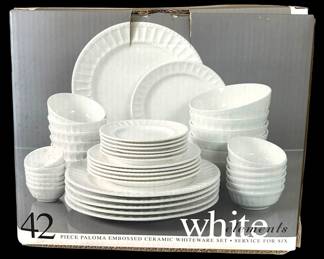 White Elements Dish Set Incomplete