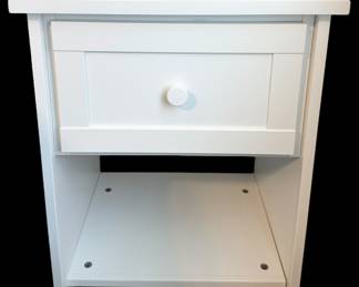 White Single Drawer Nightstand