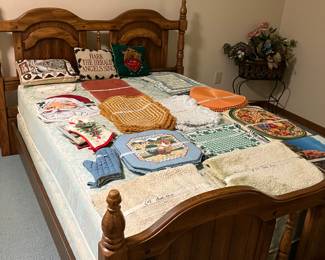 Linens & Full-size bed and mastress& box springs