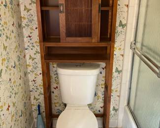 Moveable over-commode cabinet