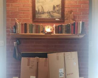 Fine art, antique books, blow fish night light