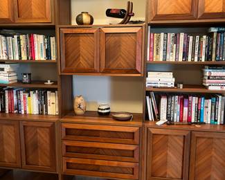 3 Piece Walnut wall unit