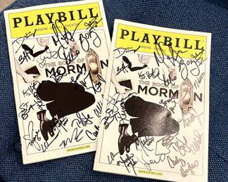 Book of Mormon playbill signed by cast.
