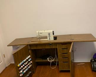 Sewing table and built ins