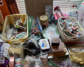 Lots and lots of jewelry making supplies including expensive beads and more.