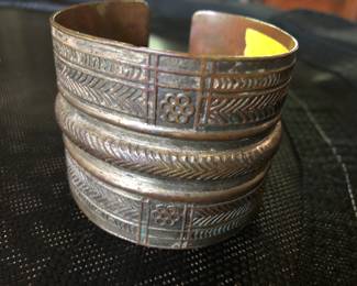 antique, stamped, copper, Igbo cuff, popular replica - this is the real deal