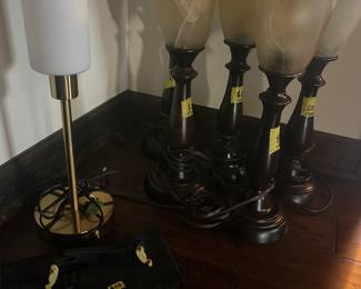 Several lovely antique style table lamps, priced very nicely, along with “touch” lamps (to turn on/off)