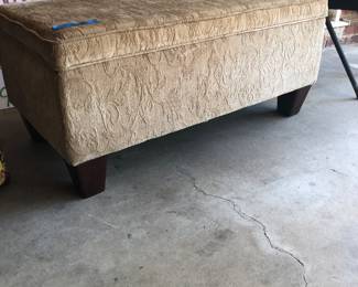 Storage ottoman.