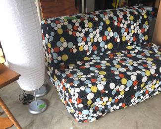 priced to move, infinitely useful futon couch/bed, discontinued fun washable cover, make it yours