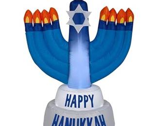 Chanuka inflatable + door decor for the holiday