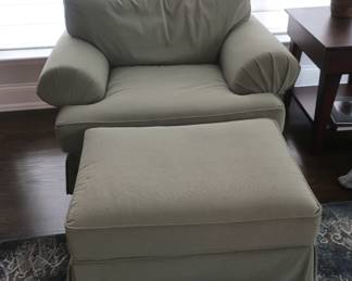 $ 150.00 View of the matching Craftmaster chair with hassock.
