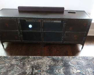 $ 250.00 Restoration hardware metal storage piece. It is 72" wide x 18" deep.