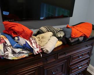 men's large clothes- bathing suits ,sweathers, shirts- some are designer