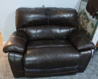 $250.00 Dark brown power lounge chair- it is 57" wide x 40" deep.