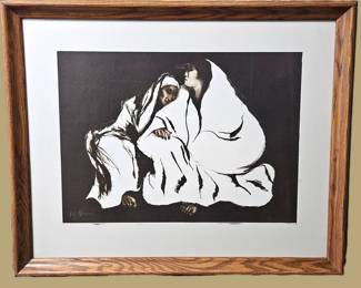 Lot #5 - Framed Lithograph Hand Signed by Navajo Artist R.C. Gorman - 32" x 27" Framed