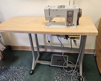 Lot #18 - Bernina Industrial 950 Sewing Machine and Table - A Heavy Duty Machine! Includes Instructions & Service Receipt