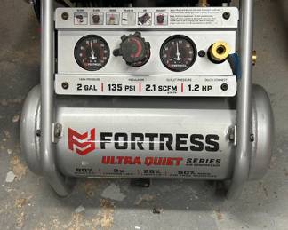 FORTRESS 2 Gallon, 135 PSI Ultra Quiet Oil-Free Hand-Carry Jobsite Air Compressor