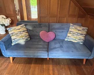 Blue Futon couch bed