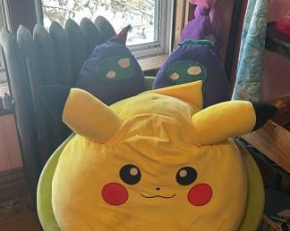 Plushies Pikachu Pokemon and Kids felt folding chair