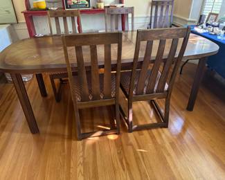 Vintage mid century modern MCM Lane dining table and chairs