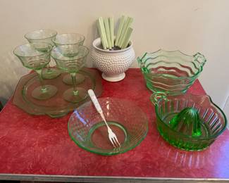 Vintage Uranium Vaseline glass