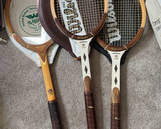 Vintage tennis rackets