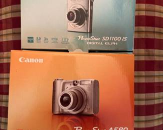 Vintage Canon power shot cameras