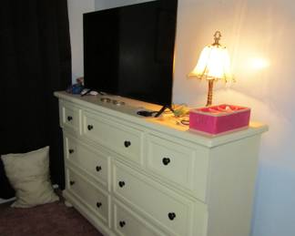 flatscreen television & jewelry (dresser is NOT for sale)