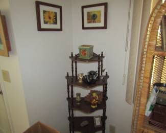 tiered antique decorative shelf