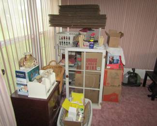 boxes and old farmhouse window table