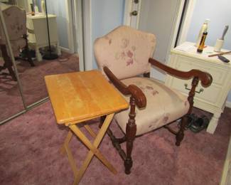 vintage wood arm chair