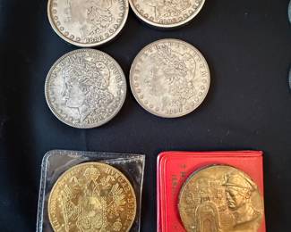 Highest and Best Offers Due by 4:00 PM Saturday, June 21st
Coin Collection + Silver Dollar Certificates
You may make separate offers on individual coin lots and silver certificates.
Full lot offers are also welcome. No cherry picking within grouped lots.