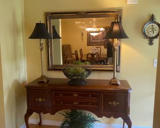 Lamps , mirror , decor ( side board not available)