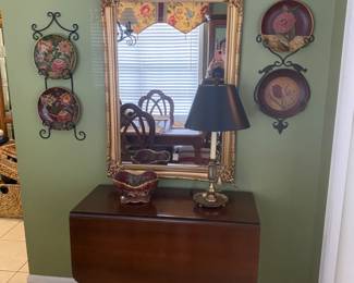 Frederick Cooper Brass Lamp and home decor. Table not available