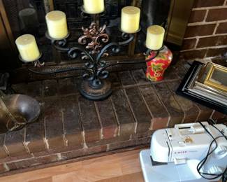 Candle holder large size metal and sewing machine
