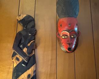 Tribal African wood and Baule art